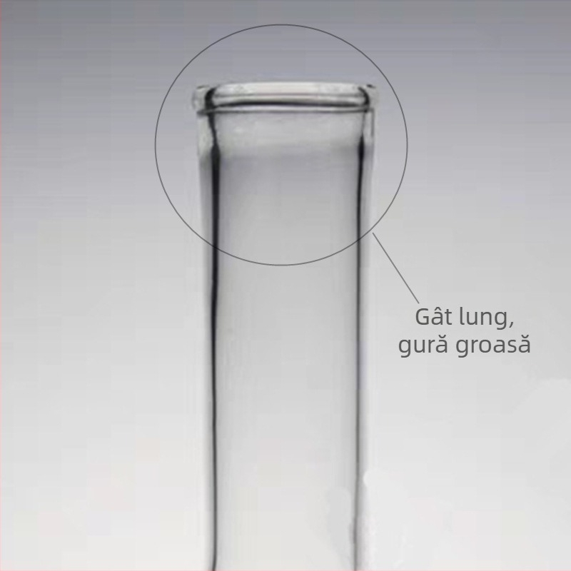 Flacon de laborator din sticlă cu gât lung și fund rotund, 250 ml / 500 ml / 1000 ml, fund plat, din borosilicat