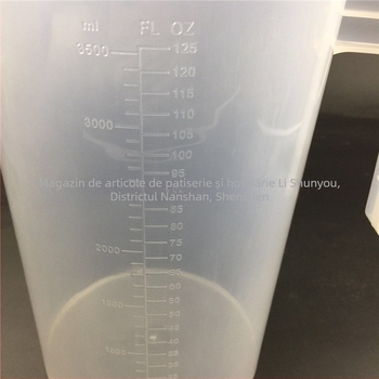 Set de pahare de măsurare din PP cu capacități 100 ml, 250 ml, 500 ml, 1000 ml, 2000 ml, 3500 ml și 5000 ml, cu cilindru de măsurare