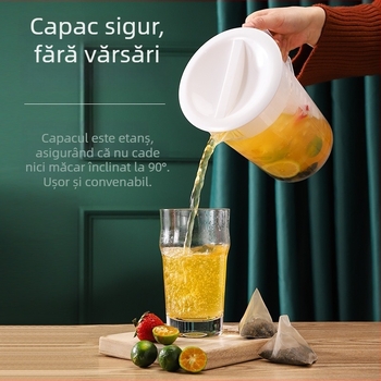 Recipient plastic de măsurare, de calitate alimentară, pentru cofetărie casnică, cu pereți îngroșați, cu capac, capacitate mare, vas de măsurare comercial cu scară, pentru ceai cu lapte