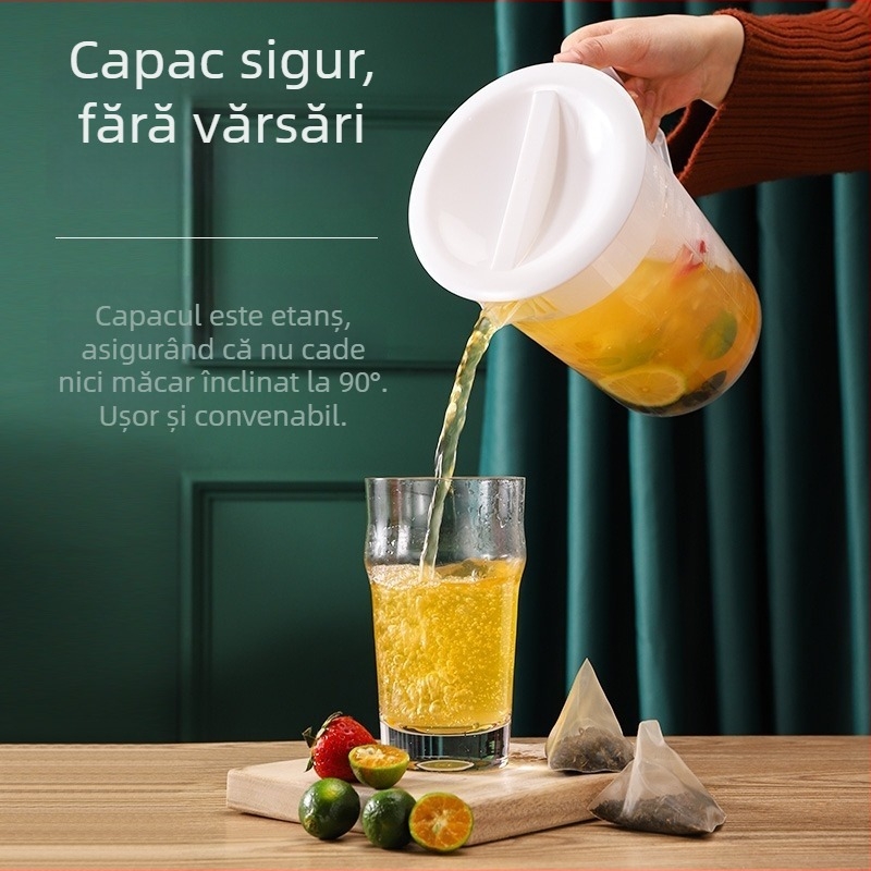 Recipient plastic de măsurare, de calitate alimentară, pentru cofetărie casnică, cu pereți îngroșați, cu capac, capacitate mare, vas de măsurare comercial cu scară, pentru ceai cu lapte