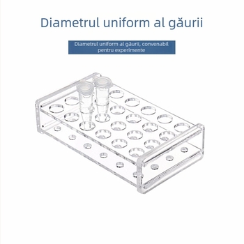 Suport din plexiglas pentru tuburi de centrifugă și tuburi de test, rezistent la acizi și baze, durabil, capacitate 0.2/0.5/1.5/5/10/15/50/100 ml