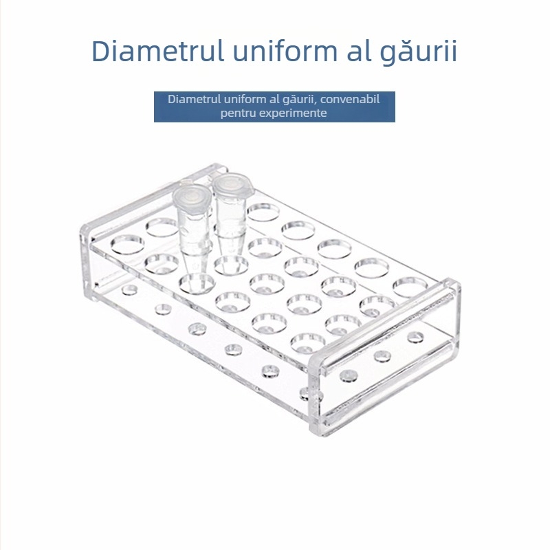 Suport din plexiglas pentru tuburi de centrifugă și tuburi de test, rezistent la acizi și baze, durabil, capacitate 0.2/0.5/1.5/5/10/15/50/100 ml