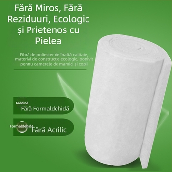 Rolă din vată de sticlă pentru izolare fonică și termică, fără formaldehidă, ecologică, rezistentă la foc clasa A1, filc Huamei din vată de sticlă, centrifugă