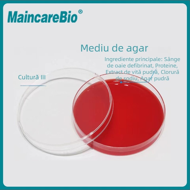 Placă de agar nutritiv, de unică folosință, gata de utilizare, pentru cultură bacteriană generală