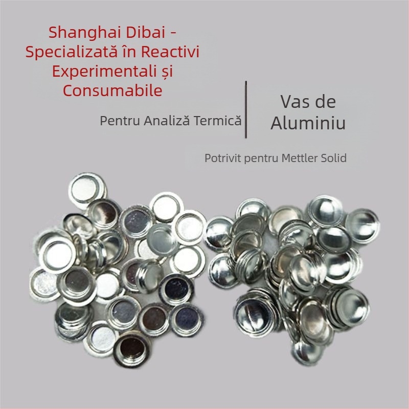 Crucibil din aluminiu pentru analiză termică, 40 mL, pentru probe Mettler, Ø6×1,7 mm.