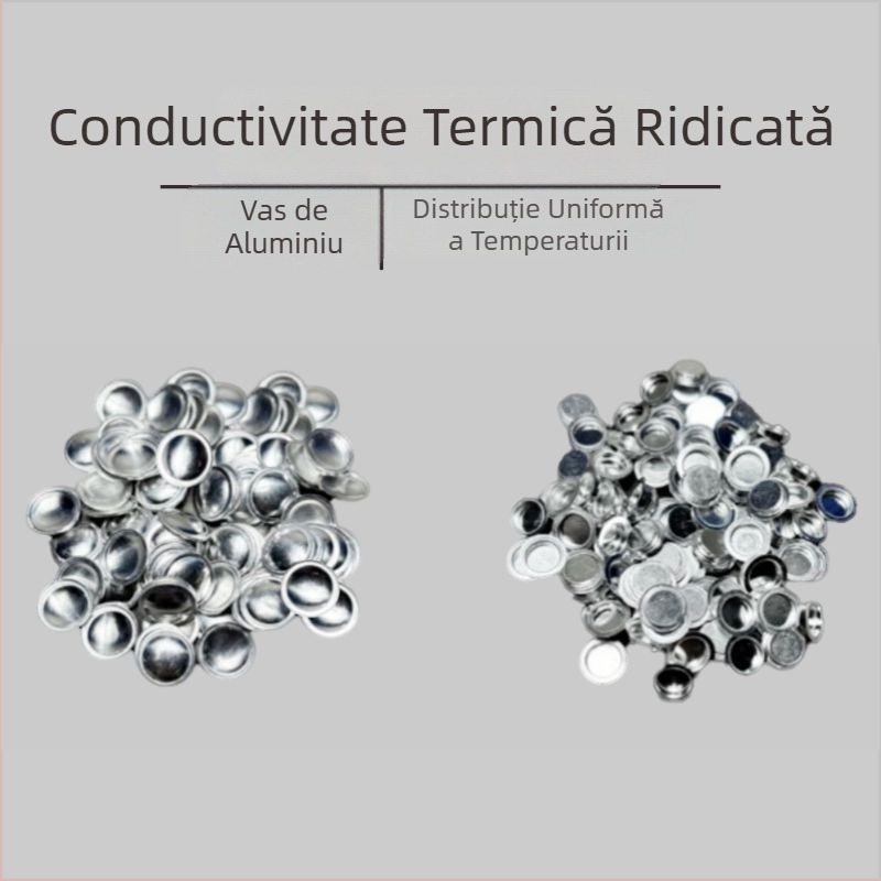 Crucibil din aluminiu pentru analiză termică, 40 mL, pentru probe Mettler, Ø6×1,7 mm.