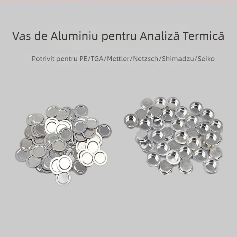 Crucibil din aluminiu pentru analiză termică, 40 mL, pentru probe Mettler, Ø6×1,7 mm.