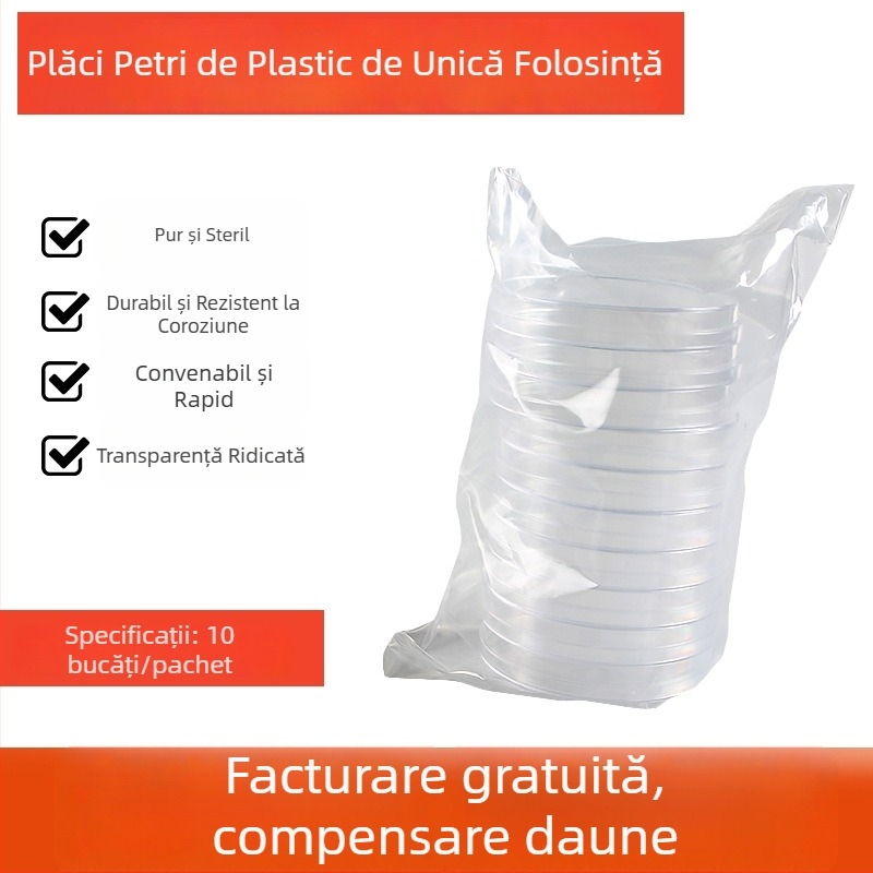 Placă Petri din plastic, pentru cultură celulară, de unică folosință, dimensiuni 35/60/70/90/100/150 mm