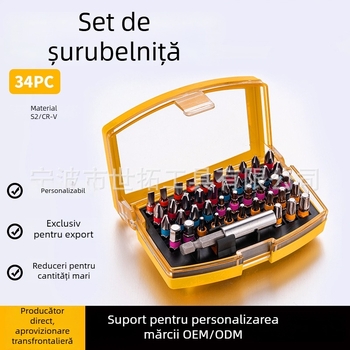 Set de biti pentru șurubelniță electrică, pentru uz casnic, cu biti cruciformi și de cap plat, bituri hexagonale (Allen), unealtă de reparații de calitate industrială