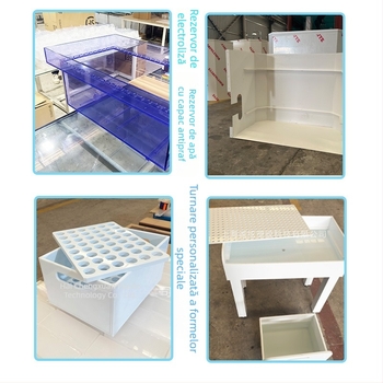 Rezervor transparent PVC pentru laborator — personalizabil, rezistent la acizi și baze, anti-coroziune, material transparent; compatibil cu masa de laborator și plăci Petri