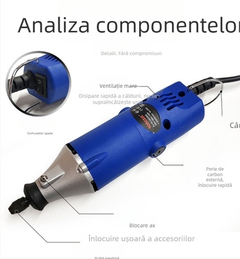 Mini freză electrică pentru jad și ceară de albine - unealtă compactă de lustruire și gravare pentru uz casnic