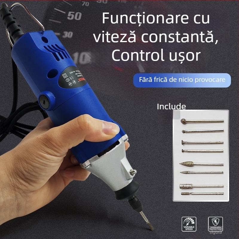 Mini freză electrică pentru jad și ceară de albine - unealtă compactă de lustruire și gravare pentru uz casnic