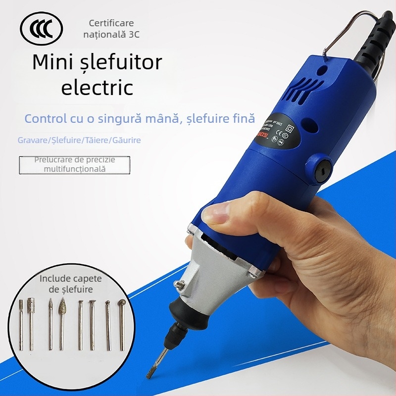 Mini freză electrică pentru jad și ceară de albine - unealtă compactă de lustruire și gravare pentru uz casnic