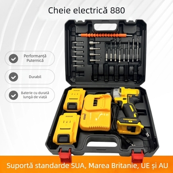 D880 Cheie cu impact fără Fir și Șurubovitoare Electrică, baterie Li-ion, 21V