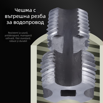 Set de scule pentru filetare pentru conducte din plastic, scule electrice