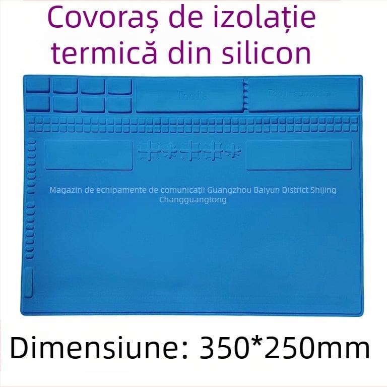 Padă siliconică de izolație termică pentru reparații telefoane, cu slot CPU, rezistentă la temperaturi înalte, pentru pistol cu aer cald și stație de lipire — A-300
