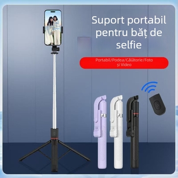 Nou X17 Bluetooth baston pentru selfie, extins până la 1,7 m, rotire la 360°, trepied de podea pentru streaming live, instrument foto portabil