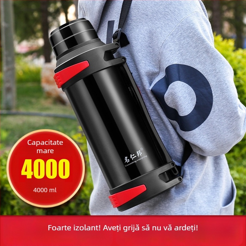 Termos din oțel inoxidabil 304, capacitate mare, izolație, pentru drumeții în aer liber și camping