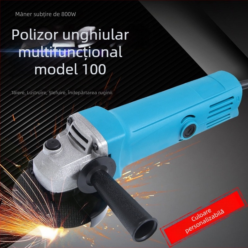 Modelul 100: polizor unghiular electric cu polisare și șlefuire, unealtă industrială de tăiere și șlefuire