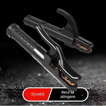 Clește de sudură Black Diamond cu mâner din cupru integrat, acoperire cu gumă, 1000A, nivel industrial