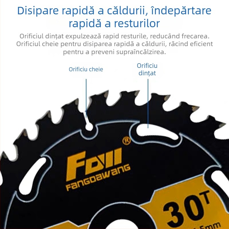 Lama de ferăstrău din carburi pentru prelucrarea lemnului, pentru ferăstrău cu acumulator Li-Ion, dimensiuni 4, 5 și 5,5 inci