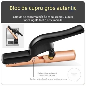 Clește de sudură industrial, cu mânere îngroșate, construcție din cupru pur turnat dintr-un singur ansamblu, rezistente la căderi