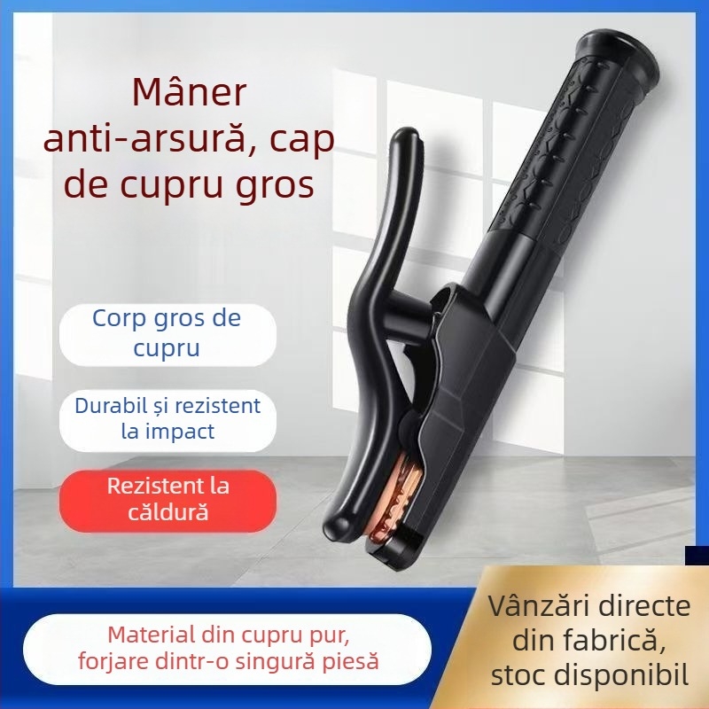 Clește de sudură industrial, cu mânere îngroșate, construcție din cupru pur turnat dintr-un singur ansamblu, rezistente la căderi