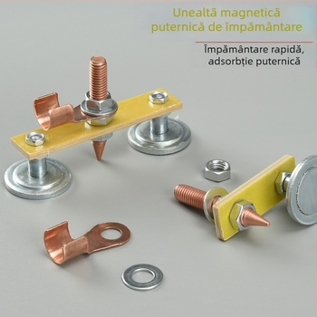 Magnet de împământare puternic pentru sudură – clemă de împământare și cap de fixare a fierului