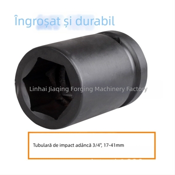 Cap de soclu lung, greu, pentru cheie cu impact pneumatic, 3/4 in, 80 mm lungime, hexagon 17–41 mm