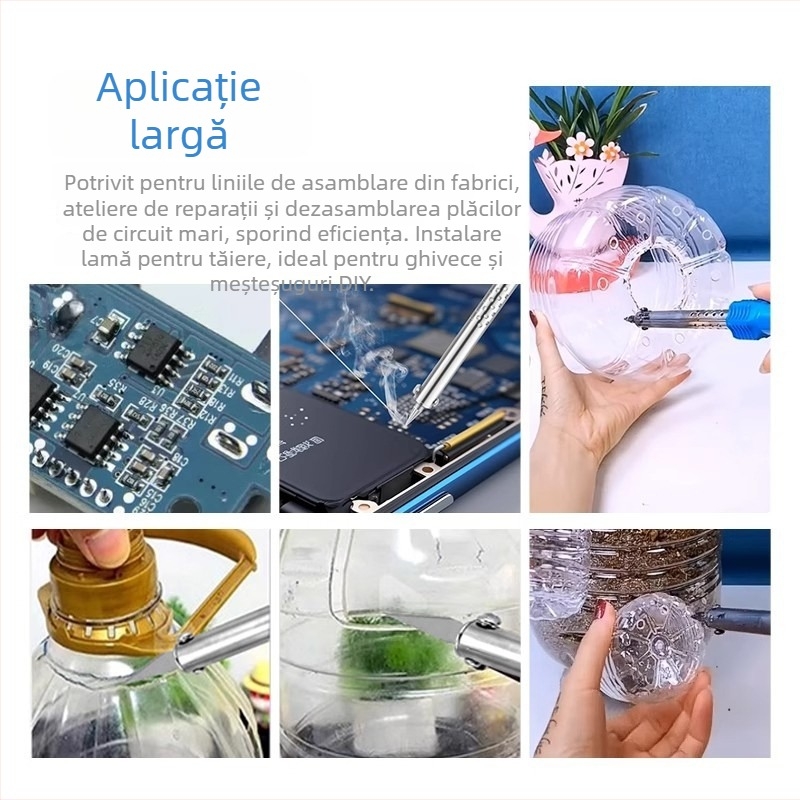 Fier de lipit electric și cuțit electric, dual‑purpose, pentru găurirea și tăierea ghivecelor, proiecte DIY pentru casă