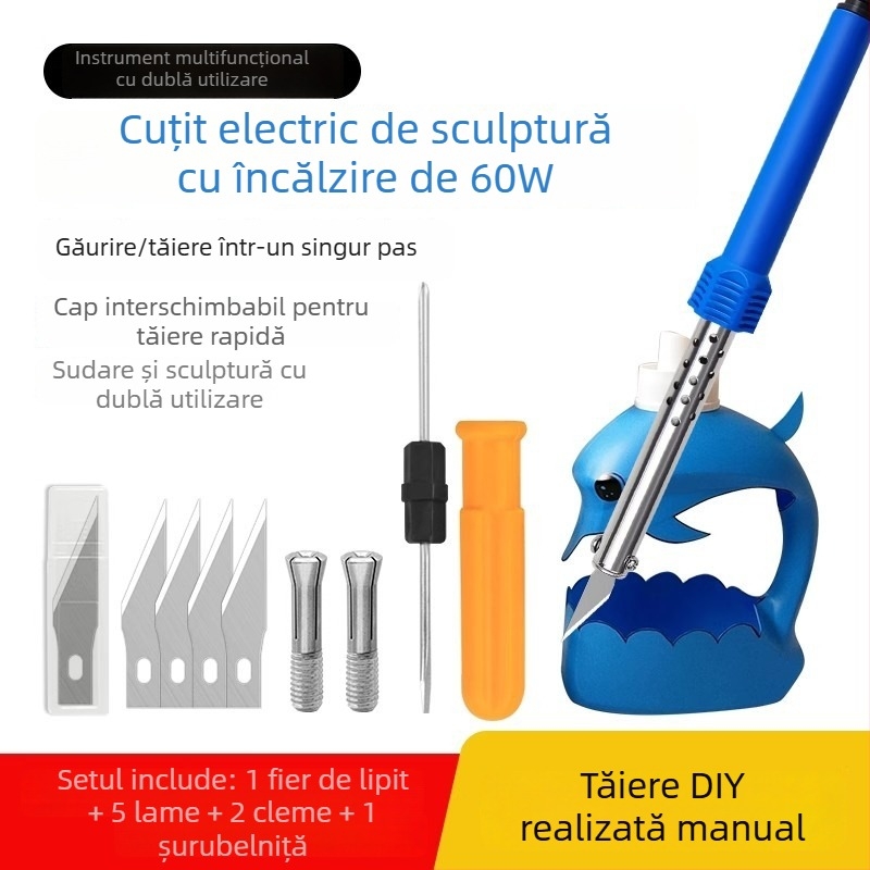 Fier de lipit electric și cuțit electric, dual‑purpose, pentru găurirea și tăierea ghivecelor, proiecte DIY pentru casă
