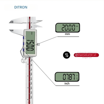 șubler digital cu afișaj mare, 150 mm, oțel inoxidabil, precizie înaltă