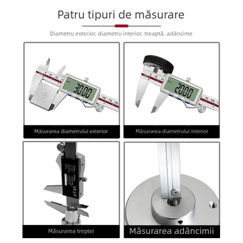 șubler digital cu afișaj mare, 150 mm, oțel inoxidabil, precizie înaltă