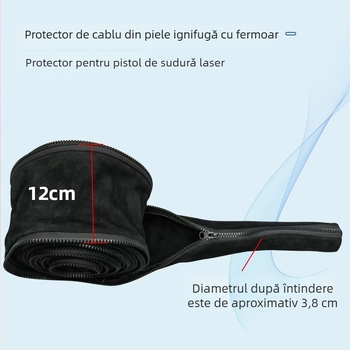 Manșon protector din piele de vițel ignifugă pentru echipament de sudură: țevile de aer, linii de control, cabluri și fibre optice