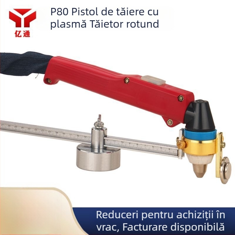 P80 tăietor cu plasmă, LGK-100, compas de 50 cm cu bază magnetică