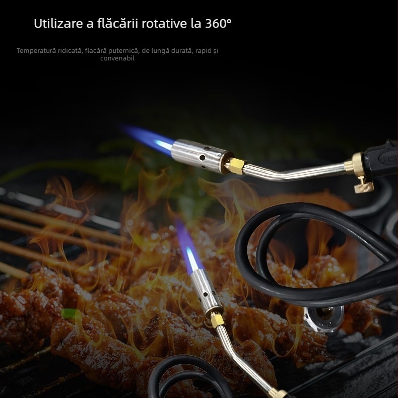 Torţă de încălzire cu două duze pentru sudură fără oxigen, torță de sudură cu două capete, duze interschimbabile 40/50