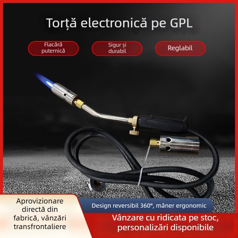 Torţă de încălzire cu două duze pentru sudură fără oxigen, torță de sudură cu două capete, duze interschimbabile 40/50