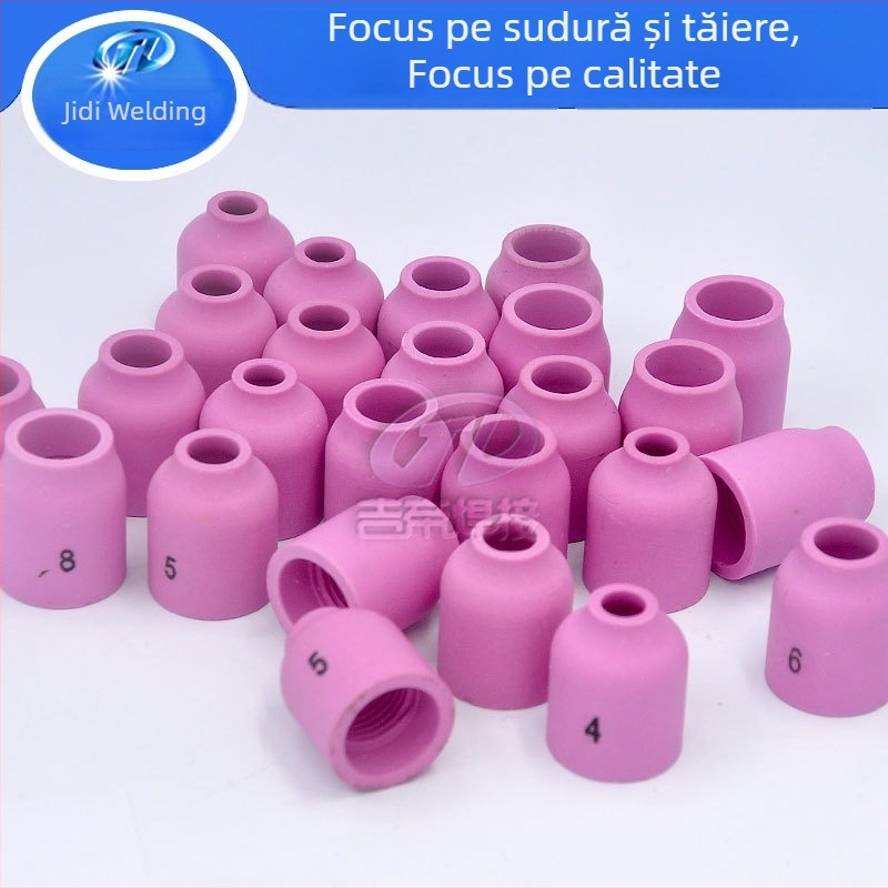 58 de bucăți accesorii pentru sudură cu arc argon WP9/20/25, set mic cu duze ceramice, conector și reținător de electrod