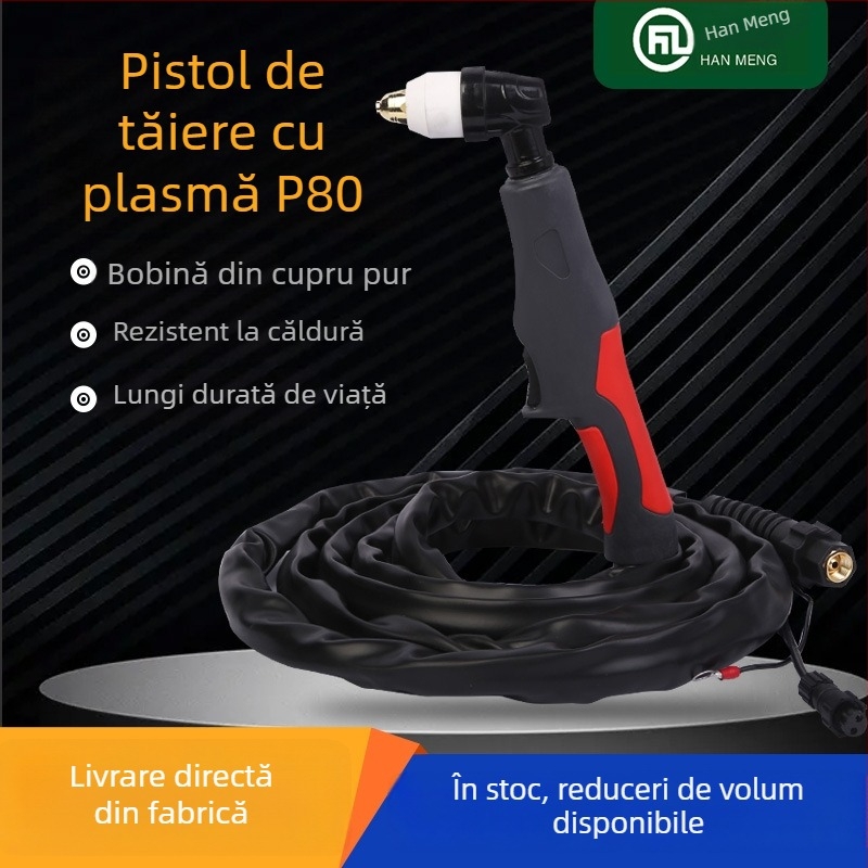 P80A plasmă de aer protecție din piele pentru tăiere cu LGK-100, ansamblu rezistent la uzură, lungime 5 m sau 10 m
