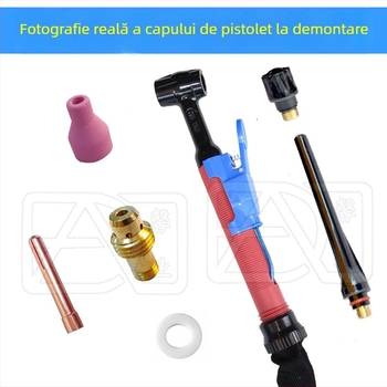 QQ150A duză TIG cu furtun de silicon, mâner de sudură și cablu rezistent la temperaturi înalte, nucleu de cupru 12 mm²