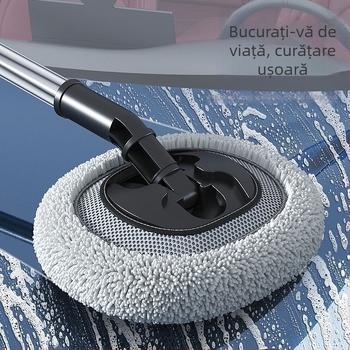 Mop retractabil pentru mașină, din chenille moale, curățare auto delicată