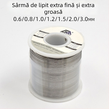 Sârmă de lipit fără curățare, cu nucleu de rășină, plumb, sârmă de cositor cu luciu înalt, pentru reparații, 500 g