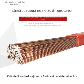 TIG-50 sârmă de sudură din oțel carbon pentru arc cu argon ER70S-6, sârmă drept cu cupru-plată