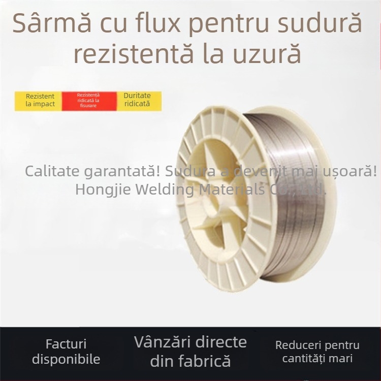 LQ664Z Sârmă de sudură cu miez de flux pentru roata lanțului de ancoraj, rezistență la uzură înaltă, duritate ridicată, fără fisuri, performanță stabilă, protecție cu gaz