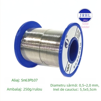 Sârmă de lipit Sn63Pb37, diametru 0,5–2,0 mm, 863#, 500 g