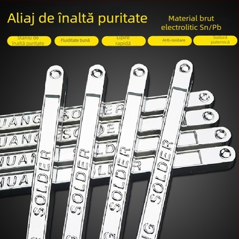 Bară de lipit fără plumb, înaltă puritate, pentru lipire prin valuri, lingou de staniu pur, cu punct de topire scăzut, bloc de lipit pentru electronice
