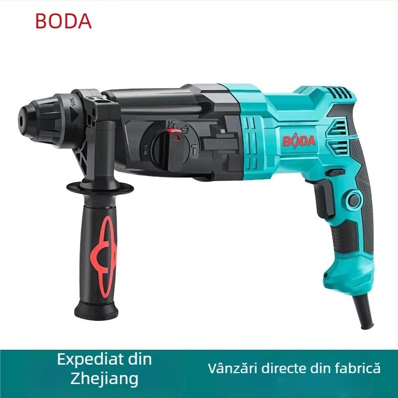 Boda ciocan rotopercutor pentru uz casnic, 3 în 1 pentru beton, clasă ușoară industrială