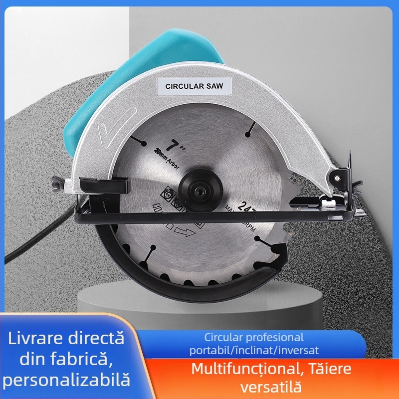 Mu Lan ferăstrău circular pentru lemn, 7 inch, brushless, portabil, utilizare cu o singură mână