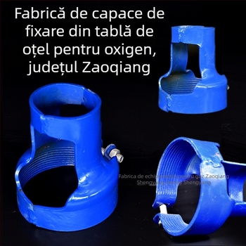 Capac de protecție a valvei cilindrului de oxigen, placă de oțel sudată, tip fix cu șuruburi, Model B