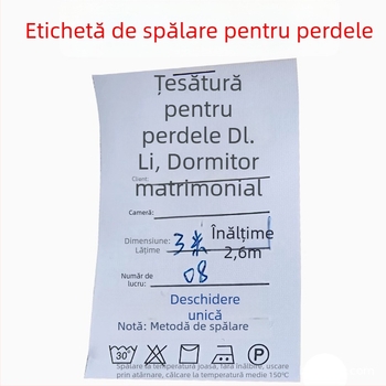 Etichetă din nylon pentru perdele lavabile